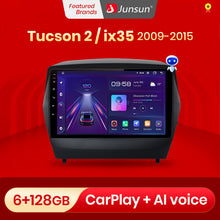 Load image into Gallery viewer, Junsun V1 Pro AI Voice For Hyundai Tucson 2 ix35 2009 - 2015 car radio 2 din android Auto Multimedia GPS Track Carplay 2din DVD
