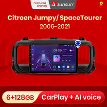 Load image into Gallery viewer, Junsun V1 pro AI Voice 2 din Android Auto Radio for Citroen Jumpy 3 SpaceTourer Car Radio Multimedia GPS Track Carplay 2din dvd
