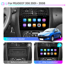 Load image into Gallery viewer, Junsun V1 Pro AI Voice For Peugeot 206 2001 - 2008 car radio 2 din android Auto Multimedia GPS Track Carplay 2din DVD
