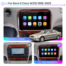 Load image into Gallery viewer, Junsun Car Radio with screen Multimedia Video Player Android Auto CarPlay For Mercedes Benz S Class W220 1998 - 2005 2 din DVD
