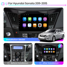 Load image into Gallery viewer, Junsun V1 Pro AI Voice 2 din Android Auto Radio for Hyundai Sonata 2011-2015 Car Radio Multimedia GPS Track Carplay 2din
