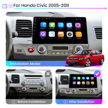 Load image into Gallery viewer, Junsun V1 Pro AI Voice 2 din Android Auto Radio For Honda Civic 8 2005-2012 Carplay 4G Car Multimedia GPS 2din auto  radio
