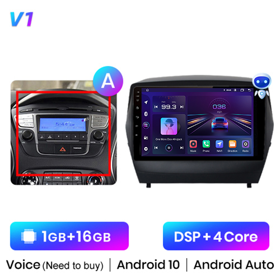 Junsun V1 Pro AI Voice For Hyundai Tucson 2 ix35 2009 - 2015 car radio 2 din android Auto Multimedia GPS Track Carplay 2din DVD