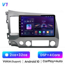 Load image into Gallery viewer, Junsun V1 Pro AI Voice 2 din Android Auto Radio For Honda Civic 8 2005-2012 Carplay 4G Car Multimedia GPS 2din auto  radio
