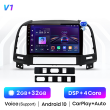 Load image into Gallery viewer, Junsun V1 Pro AI Voice 2 din Android Auto Radio for Hyundai Santa Fe 2 2006-2012 Carplay 4G Car Multimedia GPS 2din auto  radio
