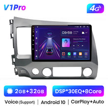 Load image into Gallery viewer, Junsun V1 Pro AI Voice 2 din Android Auto Radio For Honda Civic 8 2005-2012 Carplay 4G Car Multimedia GPS 2din auto  radio
