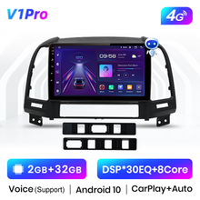 Load image into Gallery viewer, Junsun V1 Pro AI Voice 2 din Android Auto Radio for Hyundai Santa Fe 2 2006-2012 Carplay 4G Car Multimedia GPS 2din auto  radio
