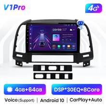 Load image into Gallery viewer, Junsun V1 Pro AI Voice 2 din Android Auto Radio for Hyundai Santa Fe 2 2006-2012 Carplay 4G Car Multimedia GPS 2din auto  radio
