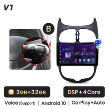 Load image into Gallery viewer, Junsun V1 Pro AI Voice For Peugeot 206 2001 - 2008 car radio 2 din android Auto Multimedia GPS Track Carplay 2din DVD
