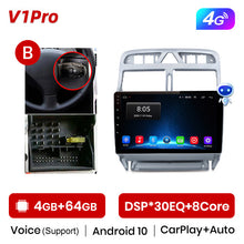 Load image into Gallery viewer, Junsun V1 Pro AI Voice For Peugeot 307 SW 2002 - 2013 car radio 2 din android Auto Multimedia GPS Track Carplay 2din DVD
