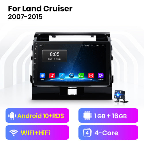 Junsun V1 2G+32G Android 10.0 For Toyota Land Cruiser 2007-2015 Car Radio Multimedia Video Player Navigation GPS 2 din dvd