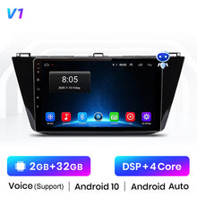 Load image into Gallery viewer, Junsun V1 Pro Voice 2 din Android Auto Radio for Volkswagen Tiguan R-line 2016-2020 Car Radio Multimedia GPS Track Carplay 2din

