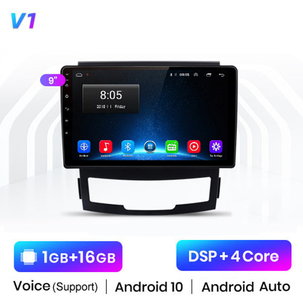 Junsun V1 Pro AI Voice 2 din Android Auto Radio for SsangYong Korando 2010-2013 Car Radio Multimedia GPS Track Carplay 2din dvd