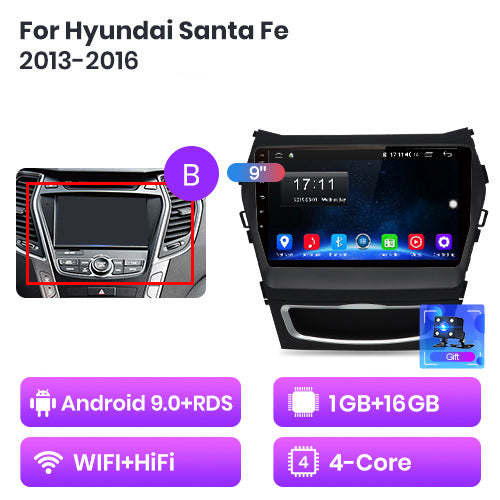 Junsun V1 2G+32G Android 10.0 For Hyundai Santa Fe 3 2013-2016 Car Radio Multimedia Video Player Navigation GPS RDS 2 din dvd